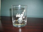 Bar Glasses with Pewter Violin